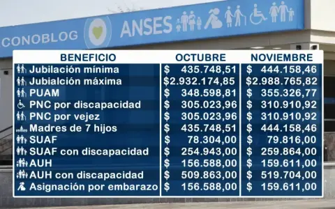 Aumento de prestaciones de Anses para noviembre de 2026