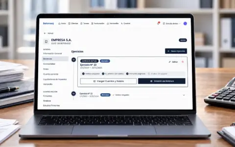 Integración de la registración contable en la plataforma Balances
